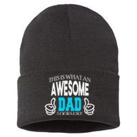 This Is What An Awesome Dad Looks Like Sustainable Knit Beanie