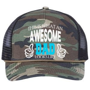 This Is What An Awesome Dad Looks Like Retro Rope Trucker Hat Cap