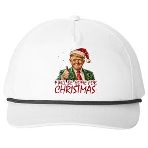 Trump I Will Be Home For Christmas Snapback Five-Panel Rope Hat