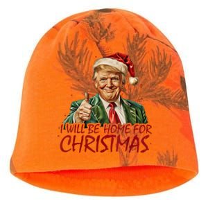 Trump I Will Be Home For Christmas Kati - Camo Knit Beanie