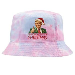 Trump I Will Be Home For Christmas Tie-Dyed Bucket Hat