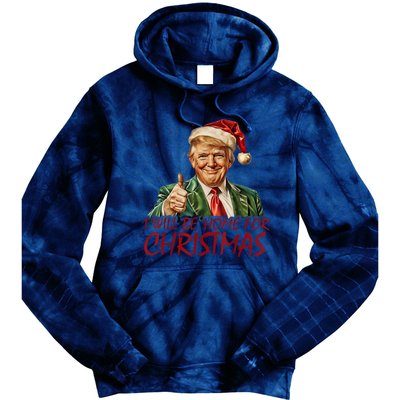 Trump I Will Be Home For Christmas Tie Dye Hoodie