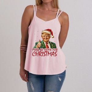 Trump I Will Be Home For Christmas Women's Strappy Tank