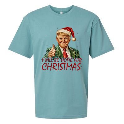 Trump I Will Be Home For Christmas Sueded Cloud Jersey T-Shirt