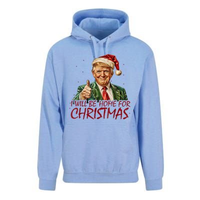 Trump I Will Be Home For Christmas Unisex Surf Hoodie