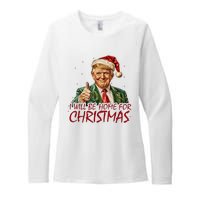 Trump I Will Be Home For Christmas Womens CVC Long Sleeve Shirt