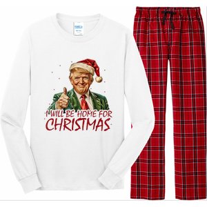 Trump I Will Be Home For Christmas Long Sleeve Pajama Set