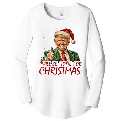 Trump I Will Be Home For Christmas Women's Perfect Tri Tunic Long Sleeve Shirt