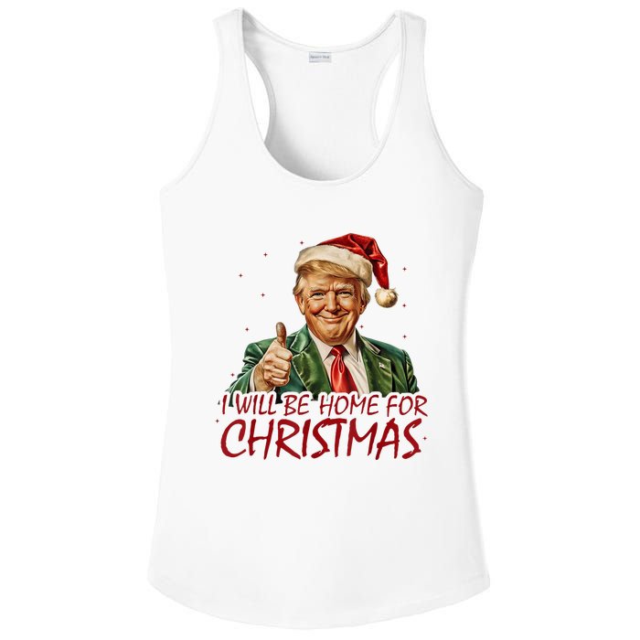 Trump I Will Be Home For Christmas Ladies PosiCharge Competitor Racerback Tank