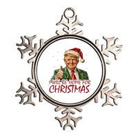 Trump I Will Be Home For Christmas Metallic Star Ornament