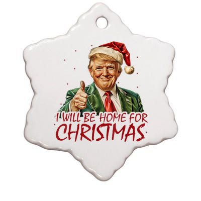 Trump I Will Be Home For Christmas Ceramic Star Ornament