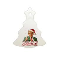 Trump I Will Be Home For Christmas Ceramic Tree Ornament