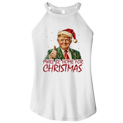 Trump I Will Be Home For Christmas Women's Perfect Tri Rocker Tank