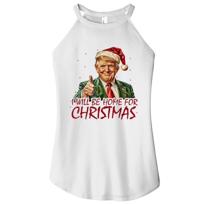 Trump I Will Be Home For Christmas Women's Perfect Tri Rocker Tank