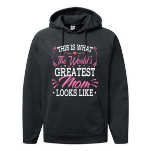 This is what the world's greatest mom looks like Mothers Day Performance Fleece Hoodie