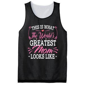 This is what the world's greatest mom looks like Mothers Day Mesh Reversible Basketball Jersey Tank