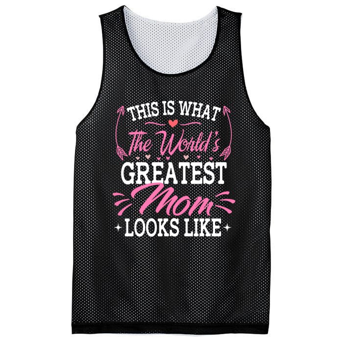 This is what the world's greatest mom looks like Mothers Day Mesh Reversible Basketball Jersey Tank