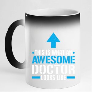 This Is What An Awesome Doctor Looks Like Hospital Medicine Gift 11oz Black Color Changing Mug