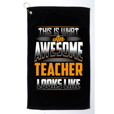 This Is What An Awesome Teacher Looks Like Golf Towel