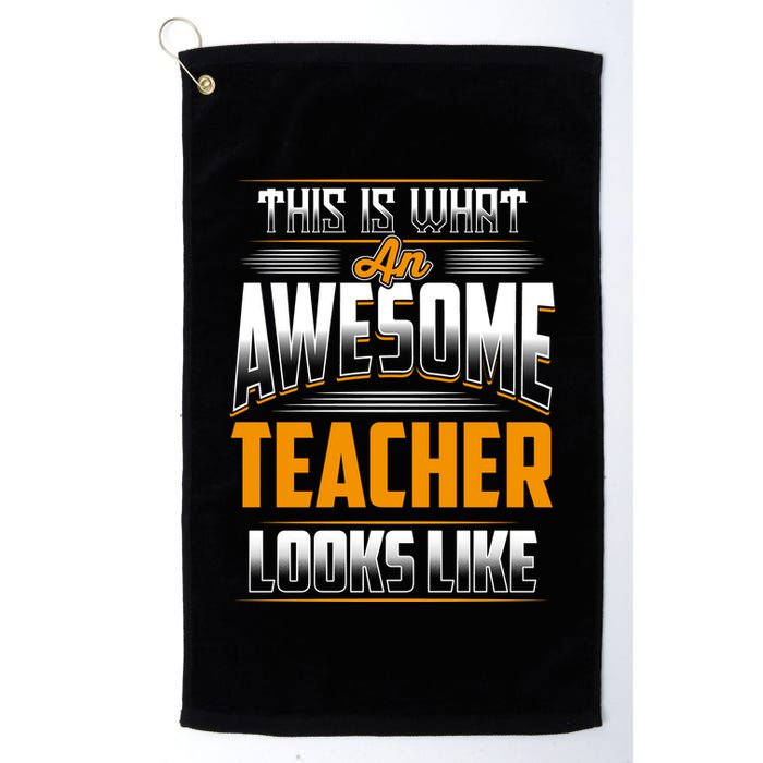 This Is What An Awesome Teacher Looks Like Golf Towel