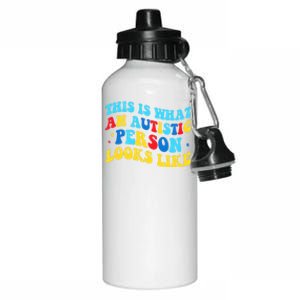 This Is What An Autistic Person Looks Like Funny Sayings Great Gift Aluminum Water Bottle