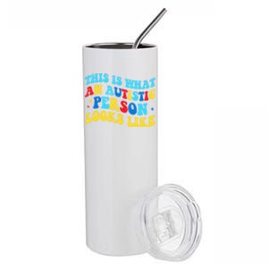 This Is What An Autistic Person Looks Like Funny Sayings Great Gift Stainless Steel Tumbler