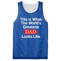 This Is What The Worlds Greatest Dad Looks Like Meaningful Gift Mesh Reversible Basketball Jersey Tank