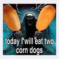 Today I Will Eat Two Corn Dogs Meme Silly Garment-Dyed Sweatshirt