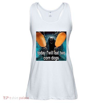 Today I Will Eat Two Corn Dogs Meme Silly Ladies Essential Flowy Tank