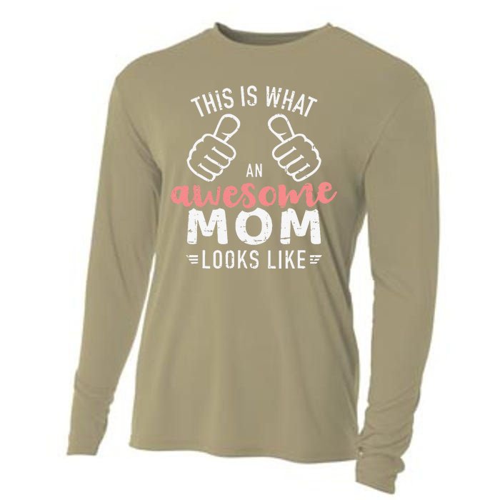 This Is What An Awesome Mom Looks Like Mother's Day Cooling Performance Long Sleeve Crew