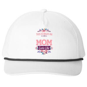 This Is What An Awesome Mom Looks Like On Mothers Day Snapback Five-Panel Rope Hat