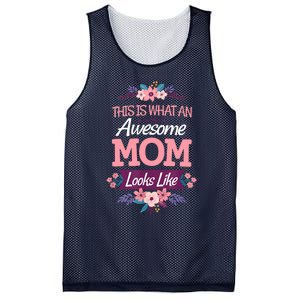 This Is What An Awesome Mom Looks Like On Mothers Day Mesh Reversible Basketball Jersey Tank