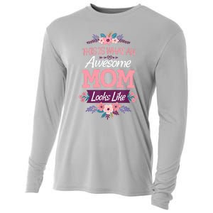 This Is What An Awesome Mom Looks Like On Mothers Day Cooling Performance Long Sleeve Crew