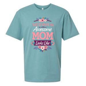 This Is What An Awesome Mom Looks Like On Mothers Day Sueded Cloud Jersey T-Shirt