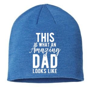 This Is What An Amazing Dad Looks Like Gift Sustainable Beanie