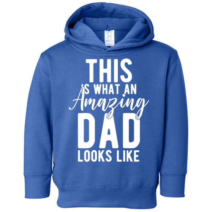 This Is What An Amazing Dad Looks Like Gift Toddler Hoodie
