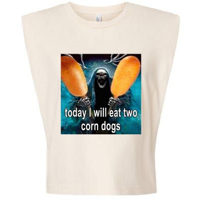 Today I Will Eat Two Corn Dogs Garment-Dyed Women's Muscle Tee