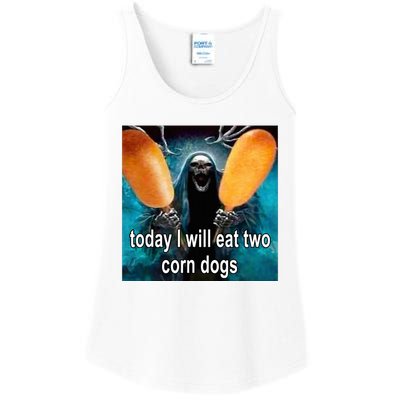 Today I Will Eat Two Corn Dogs Ladies Essential Tank