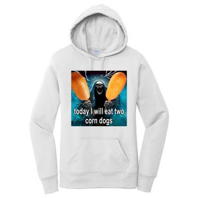 Today I Will Eat Two Corn Dogs Women's Pullover Hoodie