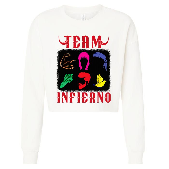 Team Infierno Wendy Guevara Funny Saying Cropped Pullover Crew