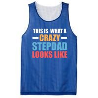 This Is What A Crazy Stepdad Looks Like Stepdad Gift Mesh Reversible Basketball Jersey Tank