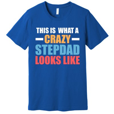 This Is What A Crazy Stepdad Looks Like Stepdad Gift Premium T-Shirt