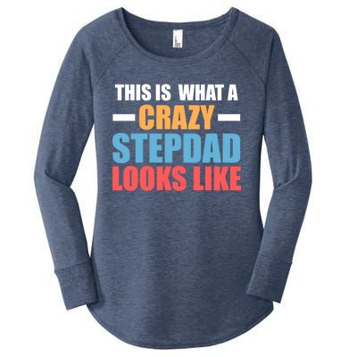 This Is What A Crazy Stepdad Looks Like Stepdad Gift Women's Perfect Tri Tunic Long Sleeve Shirt