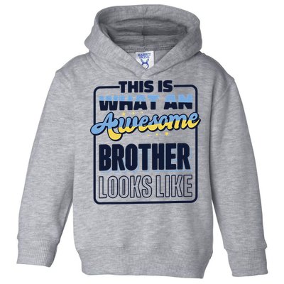 This Is What An Awesome Brother Looks Like, Awesome Brother Toddler Hoodie