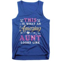 This Is What An Amazing Aunt Looks Like Funny Family Ladies Gift Tank Top