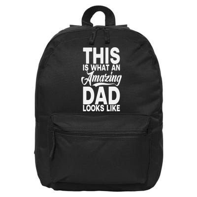 This Is What An Amazing Dad Looks Like Funny Fathers Day 16 in Basic Backpack