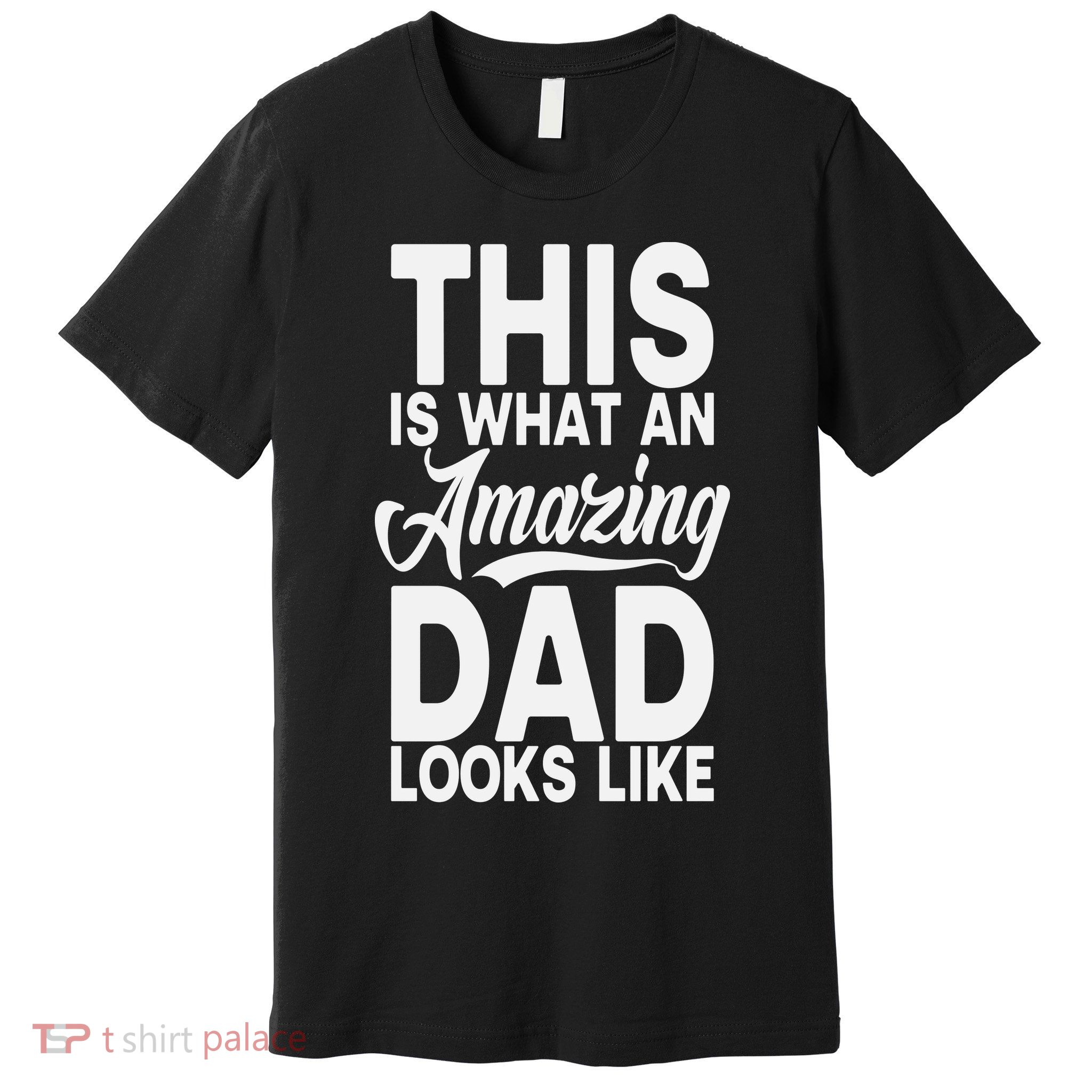 This Is What An Amazing Dad Looks Like Funny Fathers Day Premium T-Shirt