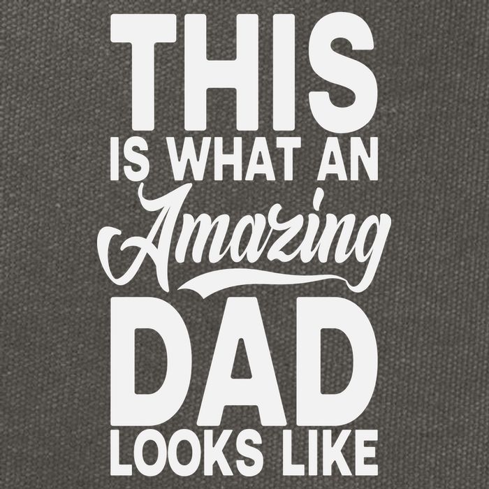 This Is What An Amazing Dad Looks Like Funny Fathers Day Cotton Canvas Backpack
