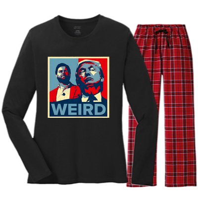 Trump Is Weird Trump Is Weirdo Women's Long Sleeve Flannel Pajama Set 