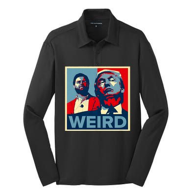 Trump Is Weird Trump Is Weirdo Silk Touch Performance Long Sleeve Polo